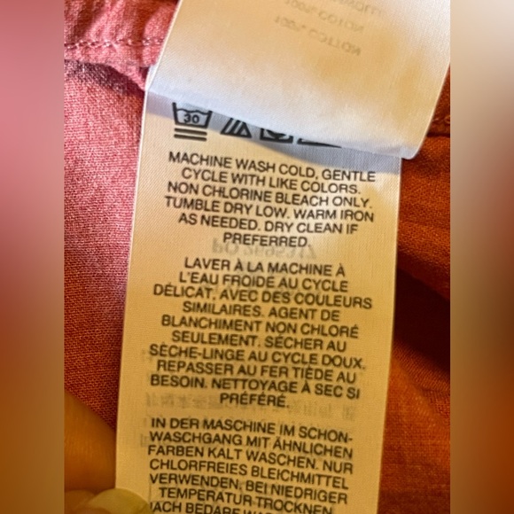 - J Crew Factory Men’s Slim Button Down Pink 100% Cotton Size L - Picture 7 of 11